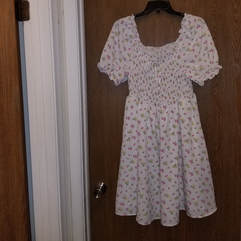 White Floral Dress